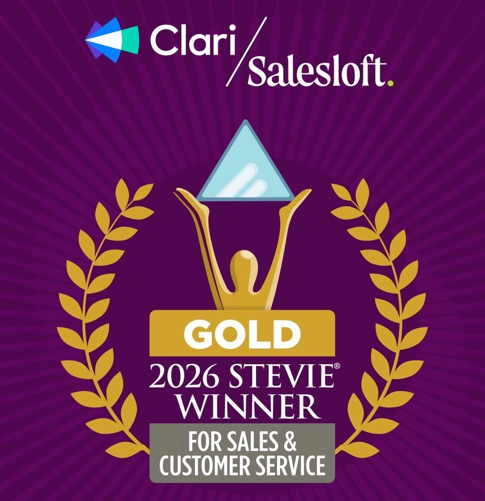 Clari and Salesloft Secure Gold Stevie Award